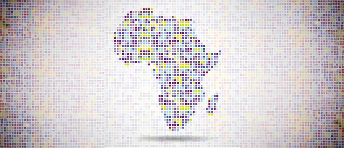 Africa pixel map
