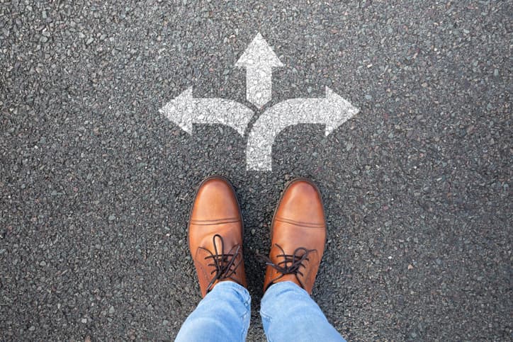 making decision, fork in road, direction
