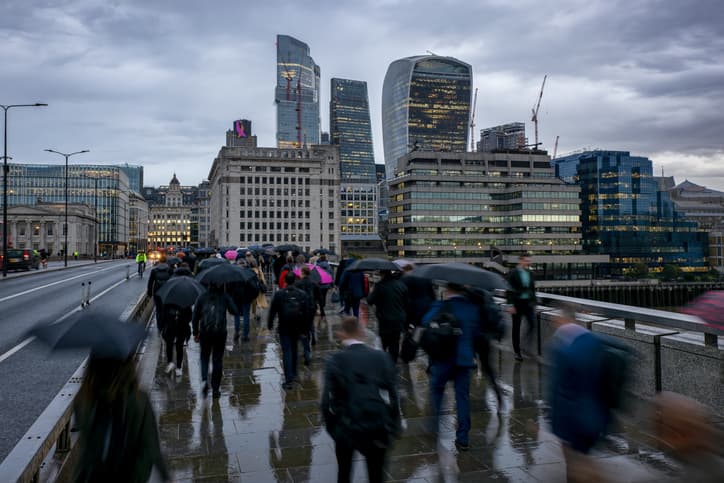 London skyline during a storm