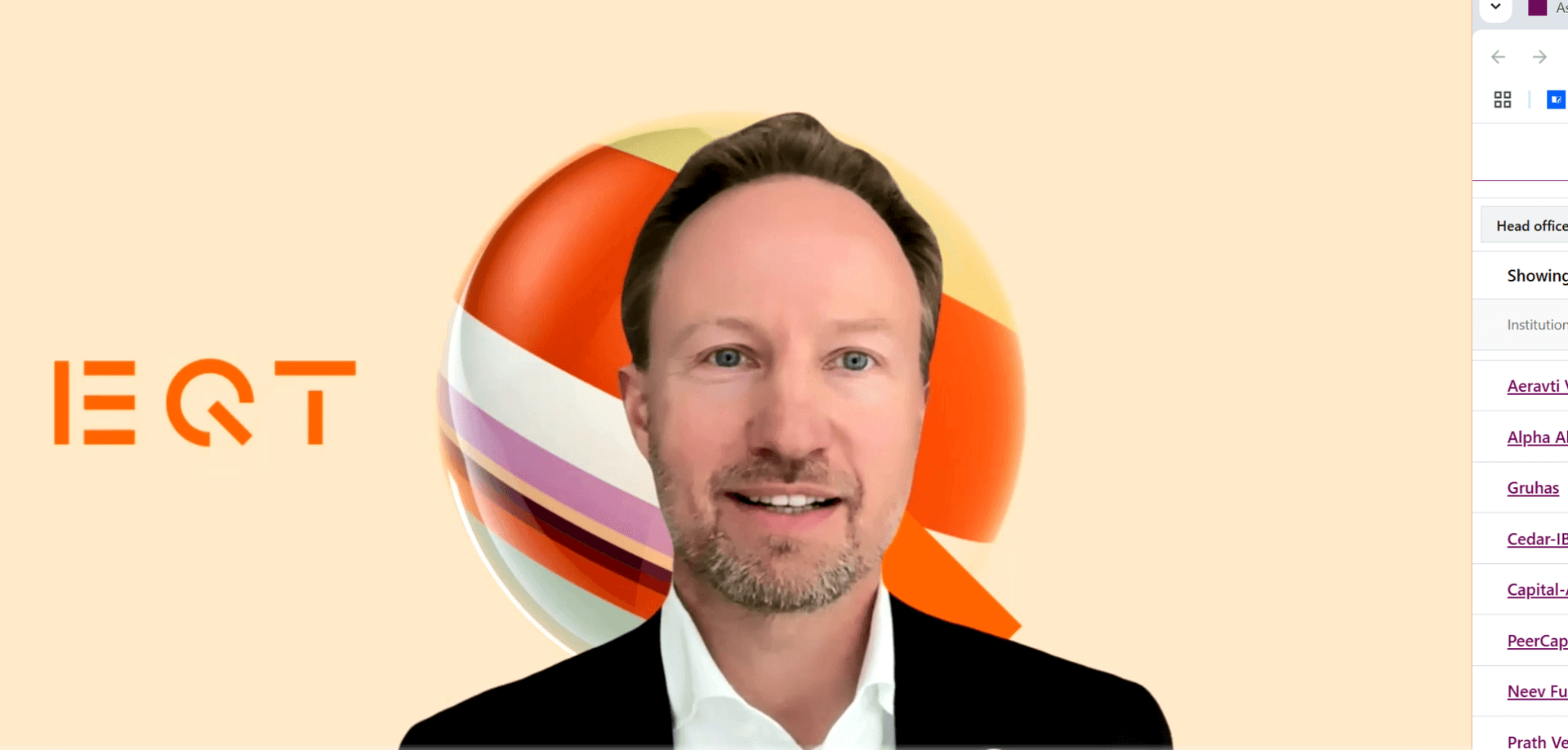 Christian Sinding, CEO and managing partner, EQT
