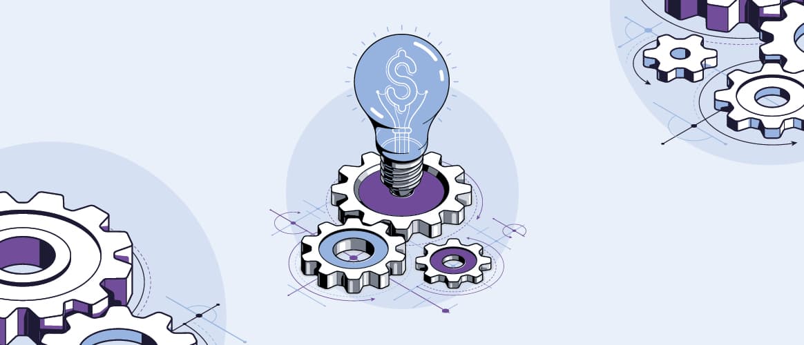 Lightbulb and cogs