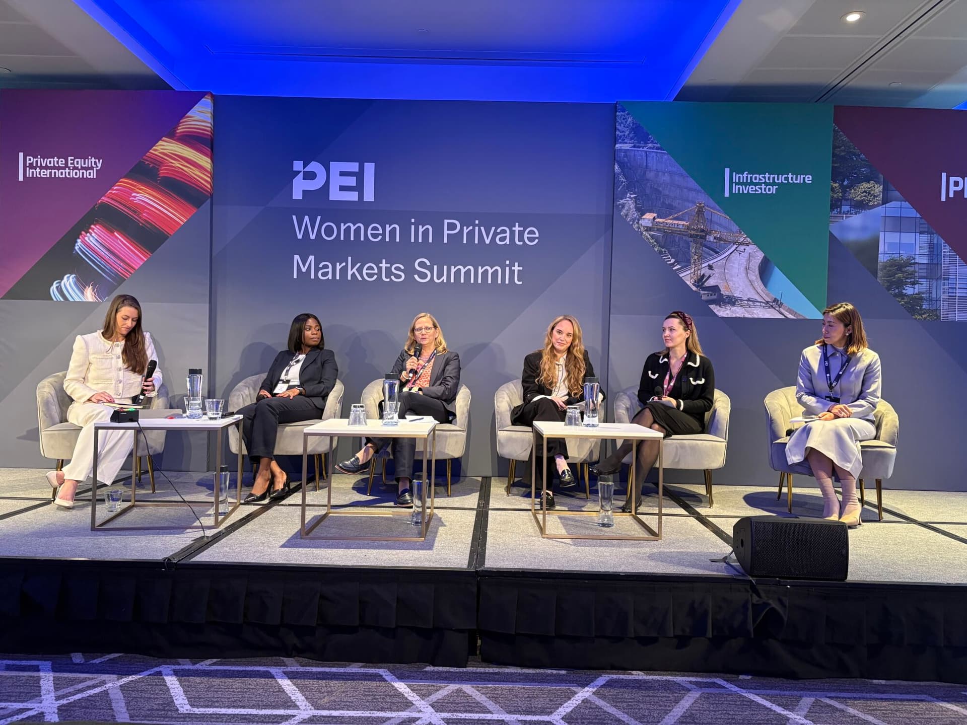 Panellists on stage at PEI Group's Women in Private Markets Summit 2025
