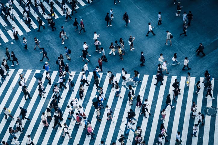 Japan pedestrian crossing