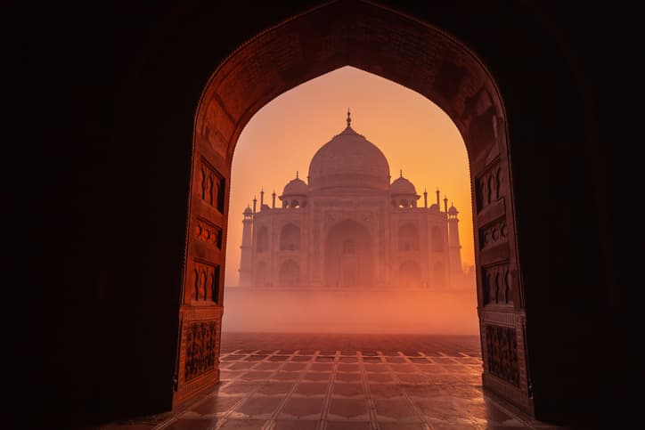 Taj Mahal at Sunrise, India