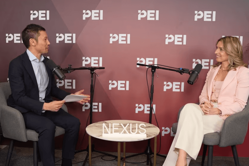 PEI's Adam Le with CPPIB's Caitlin Gubbels