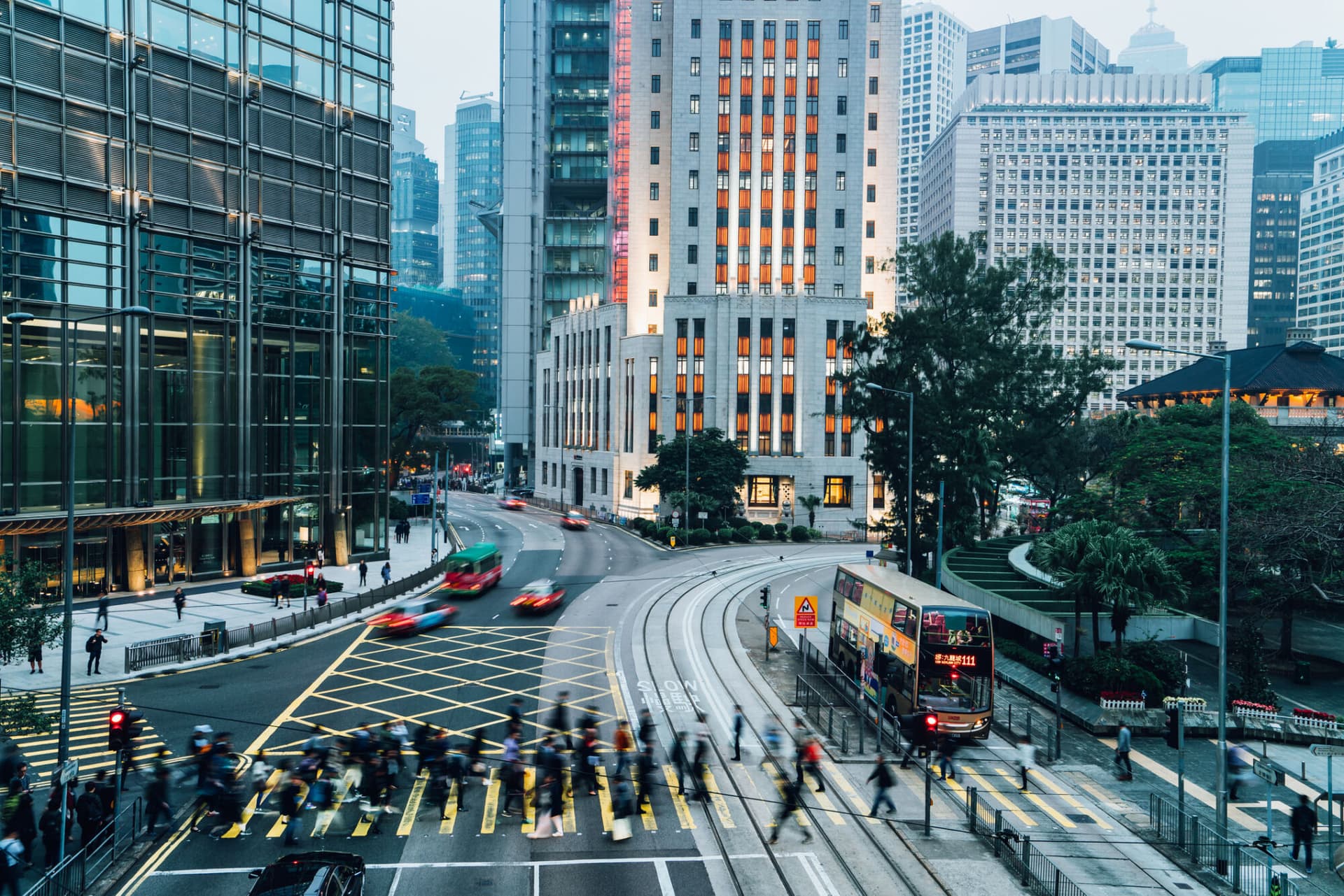 Crossing in Central, Hong Kong