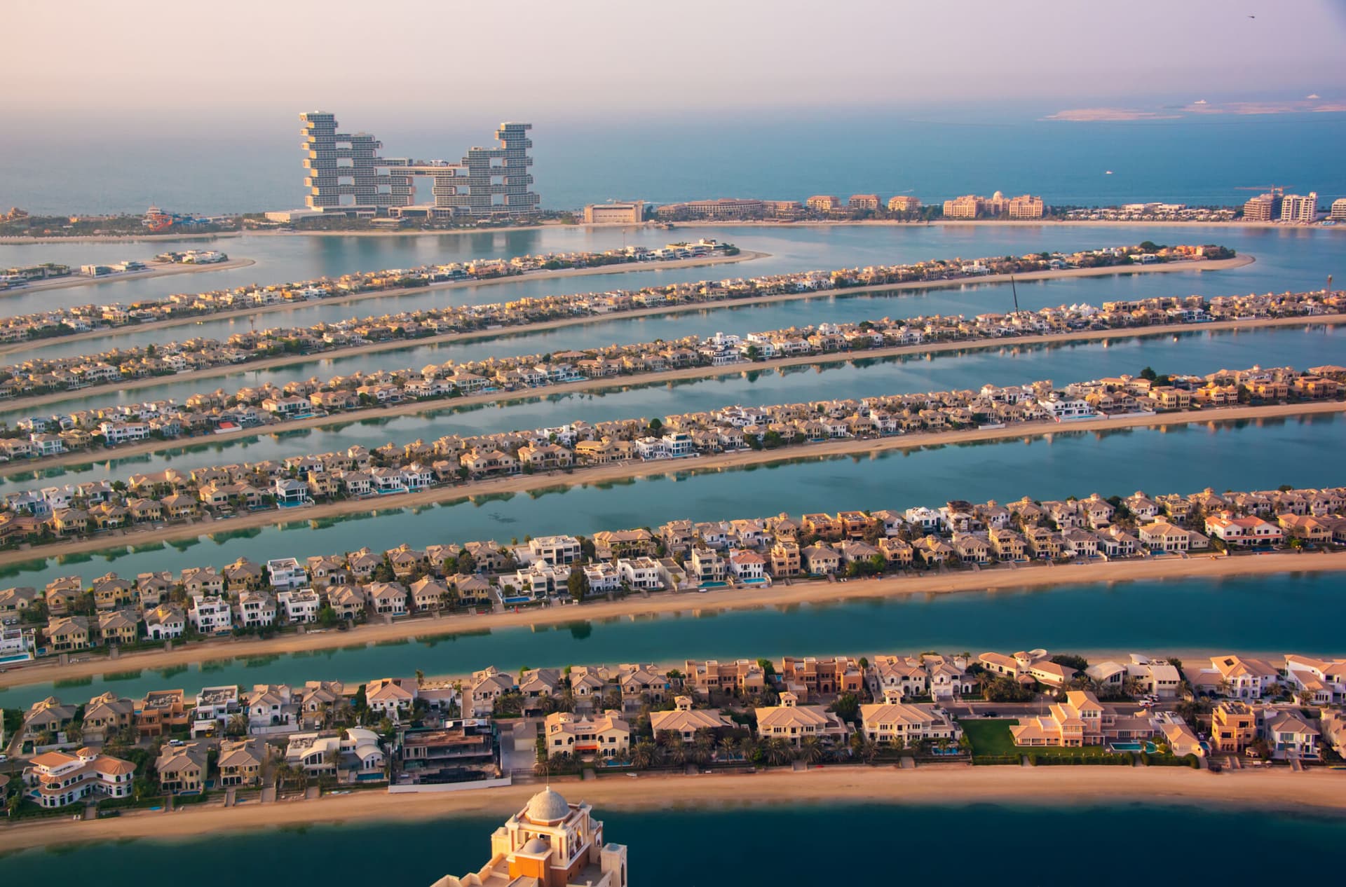 Palm Jumeirah island in Dubai