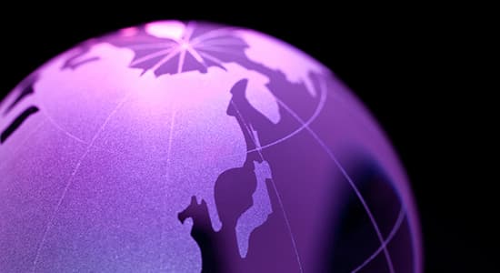 An animated image of planet earth