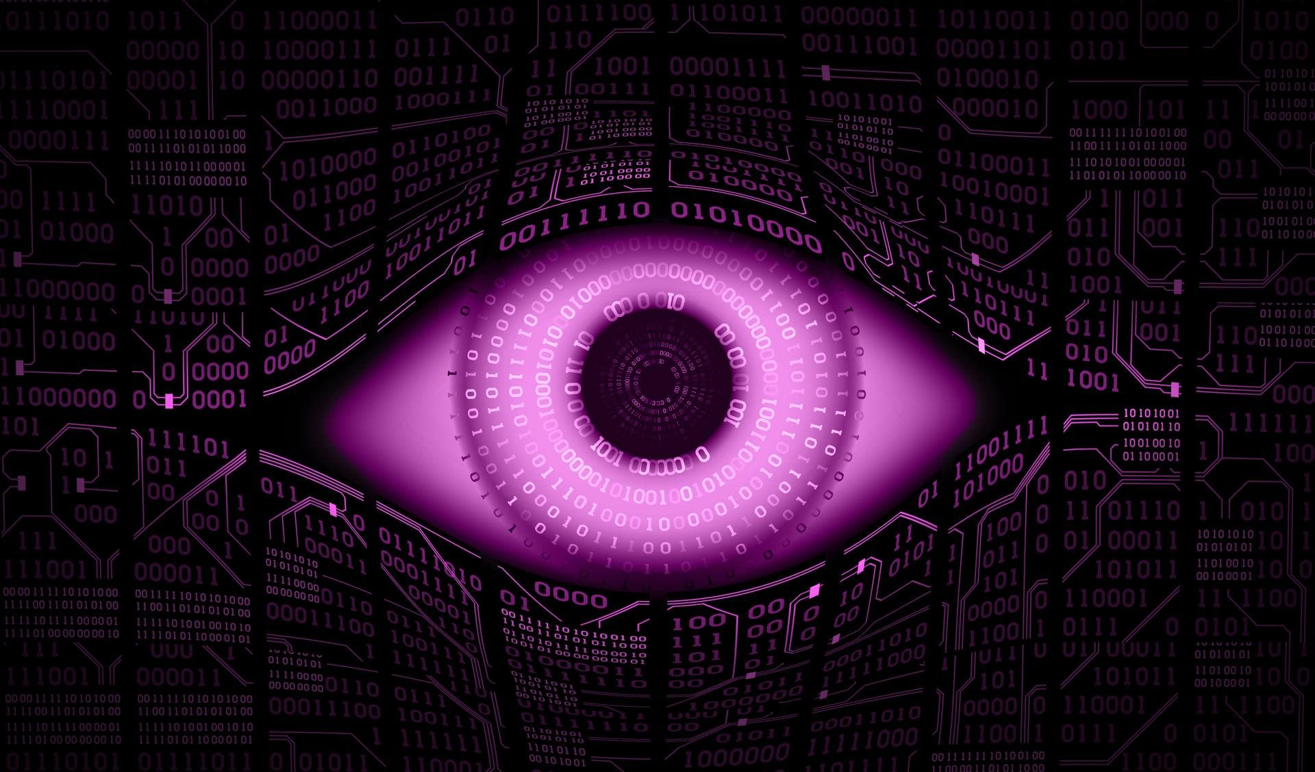 An illustration of a robotic eye