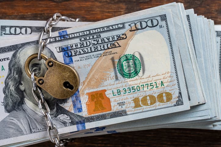 Money locked up
