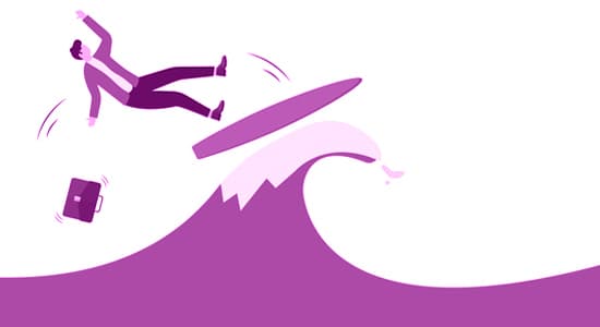falling surfing