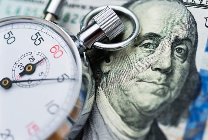 Dollar Currency Stopwatch Speed