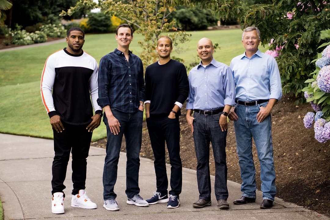 Fuse Venture Partners team members (left to right) Bobby Wagner, Kellan Carter, Cameron Borumand, Satbir Khanuja and John Connors.