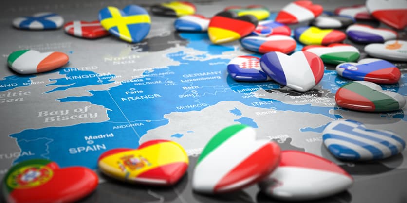 VC Map Europe Flags
