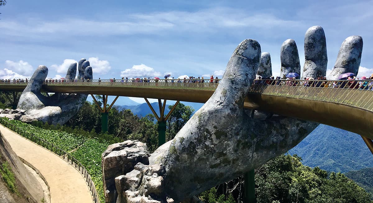 Photo of Golden bridge at Ba Na Hills in Danang, Vietnam