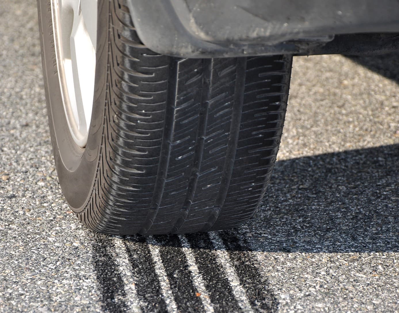 brakes, skid mark, tire, hit the brakes
