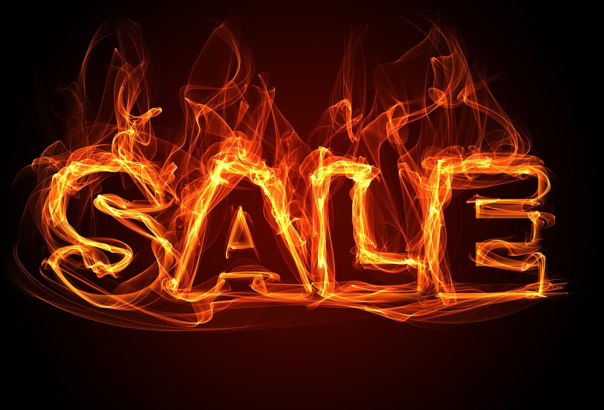 Concept illustration of fire sale