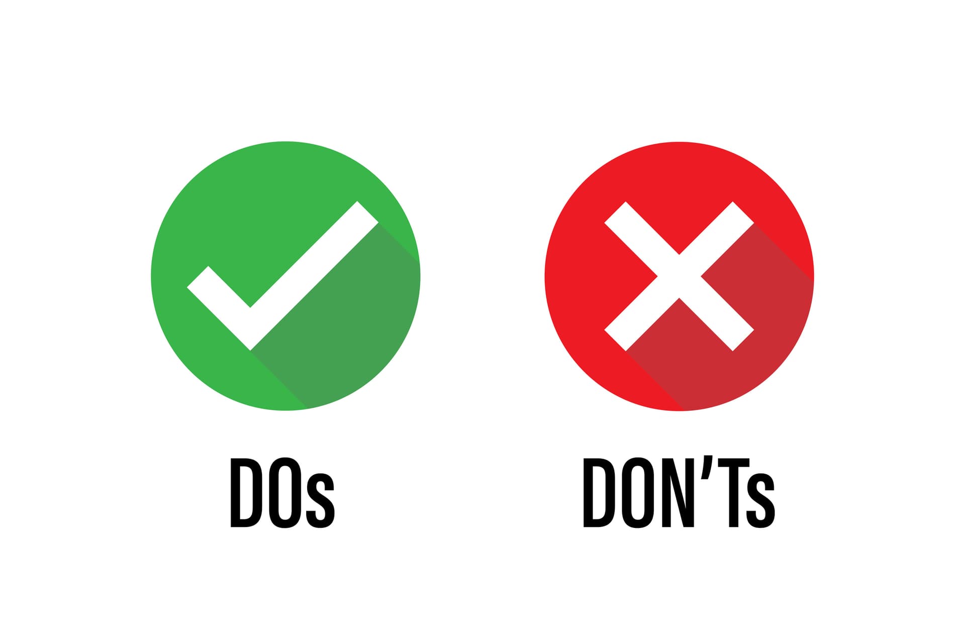 Photo illustration of dos and don'ts.