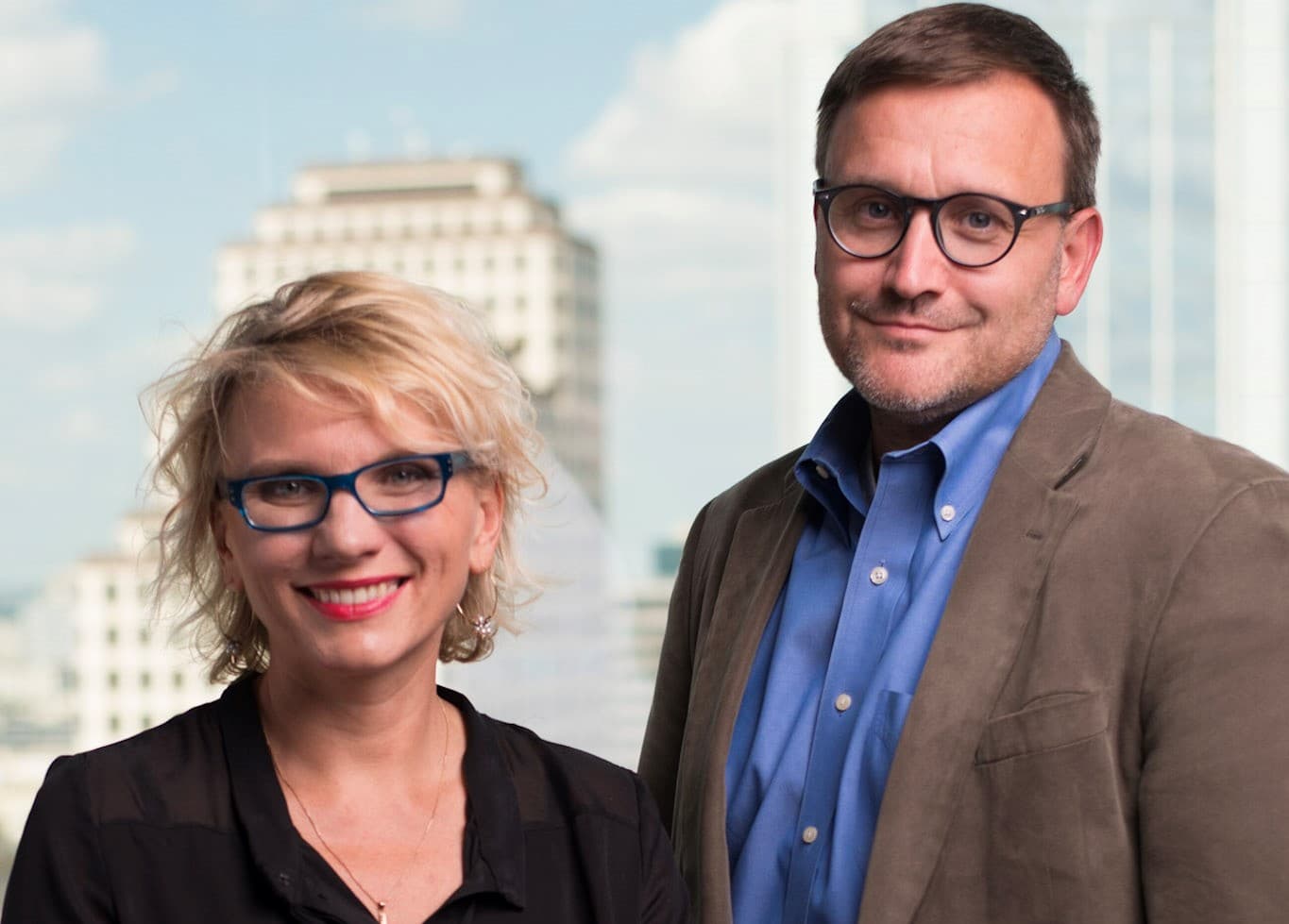Photo of Oksana Malysheva and Joe Merrill of Sputnik ATX.