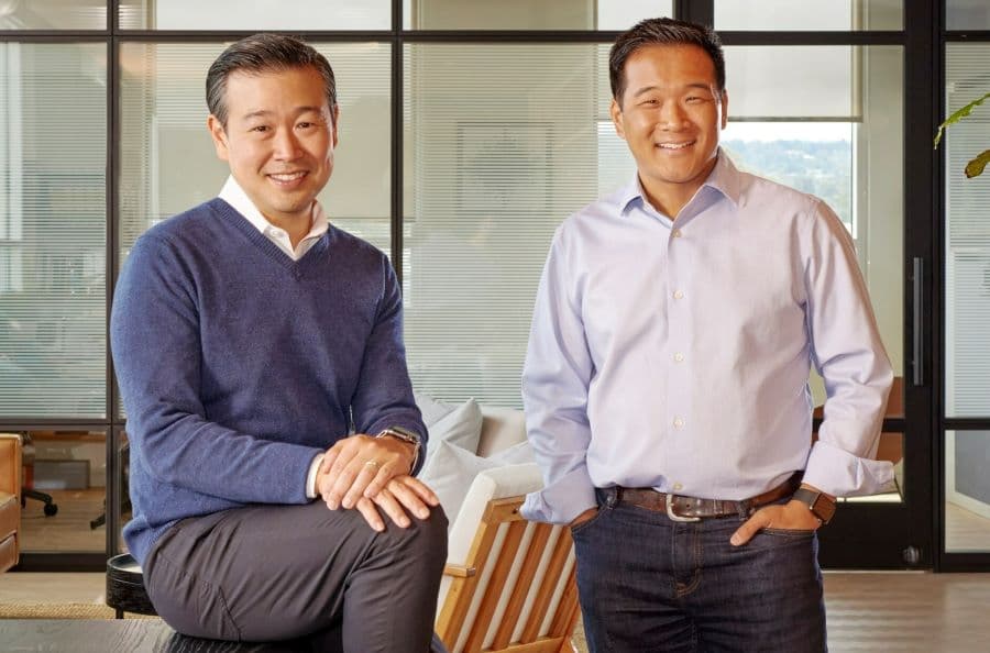 Photo of Eric Kim and Chi-Hua Chien, founders of Goodwater Capital.