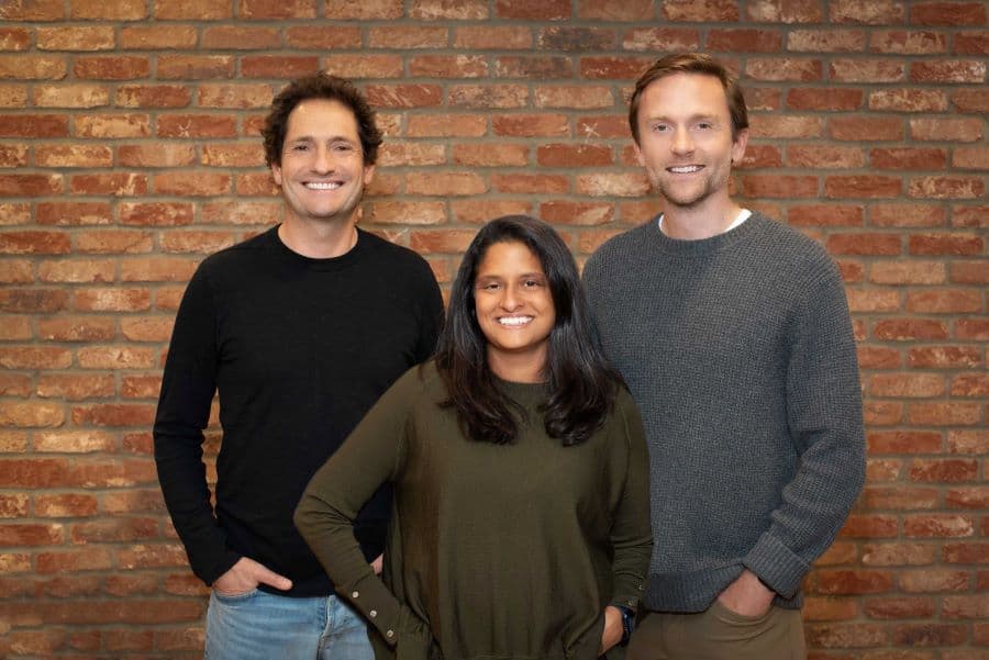 Photo of Connect Ventures partners Pietro Bezza, Sitar Teli and Rory Stirling.