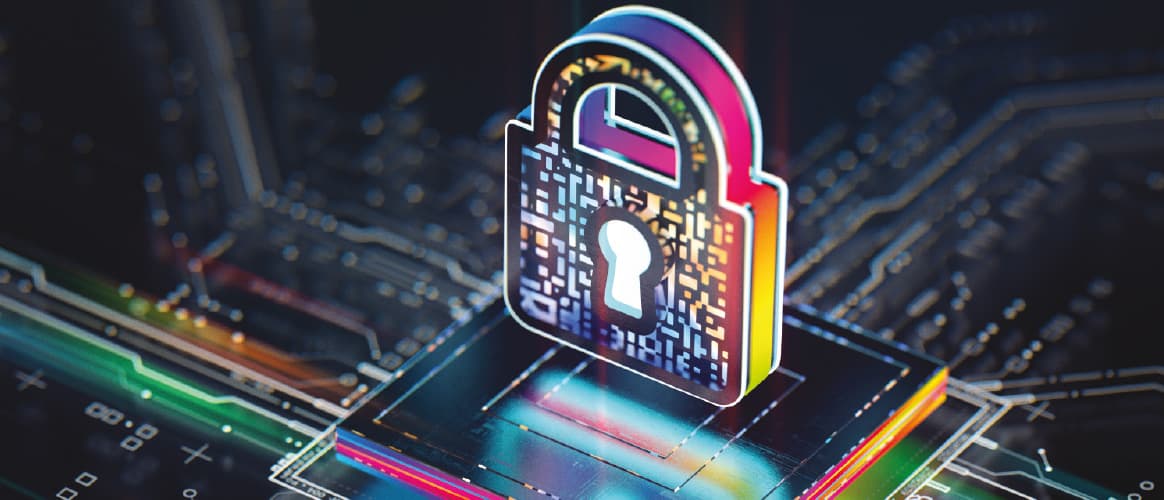 Cybersecurity padlock
