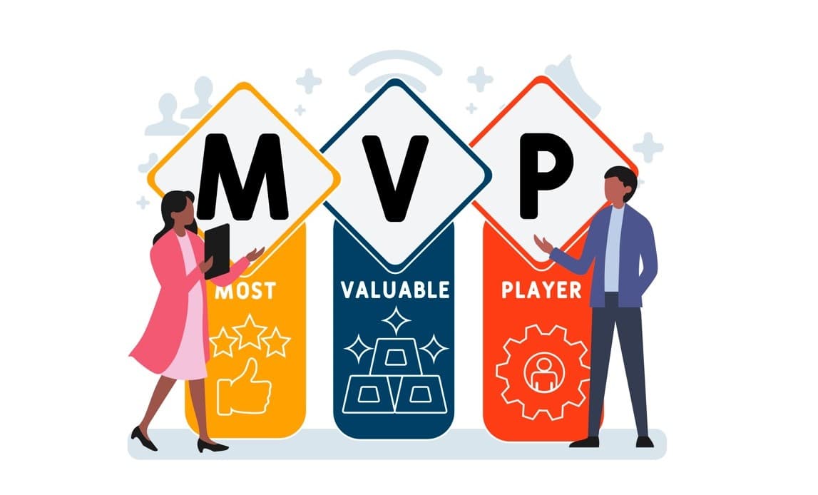 Photo concept for most valuable player or MVP.