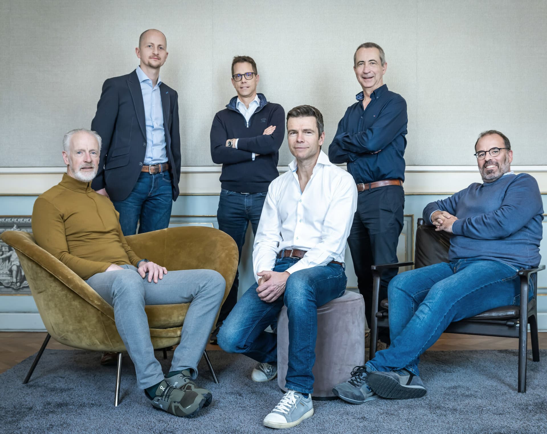 Photo of the investment team for Imec xpand, a venture capital firm focused on semiconductors.