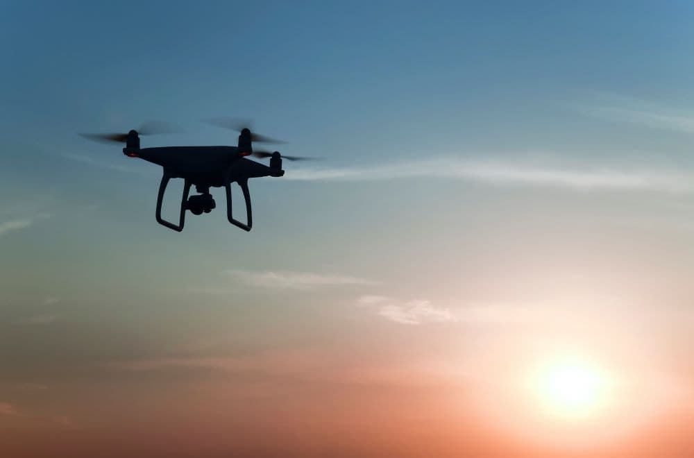 Photo of a drone or UAV (unmanned aerial vehicle).