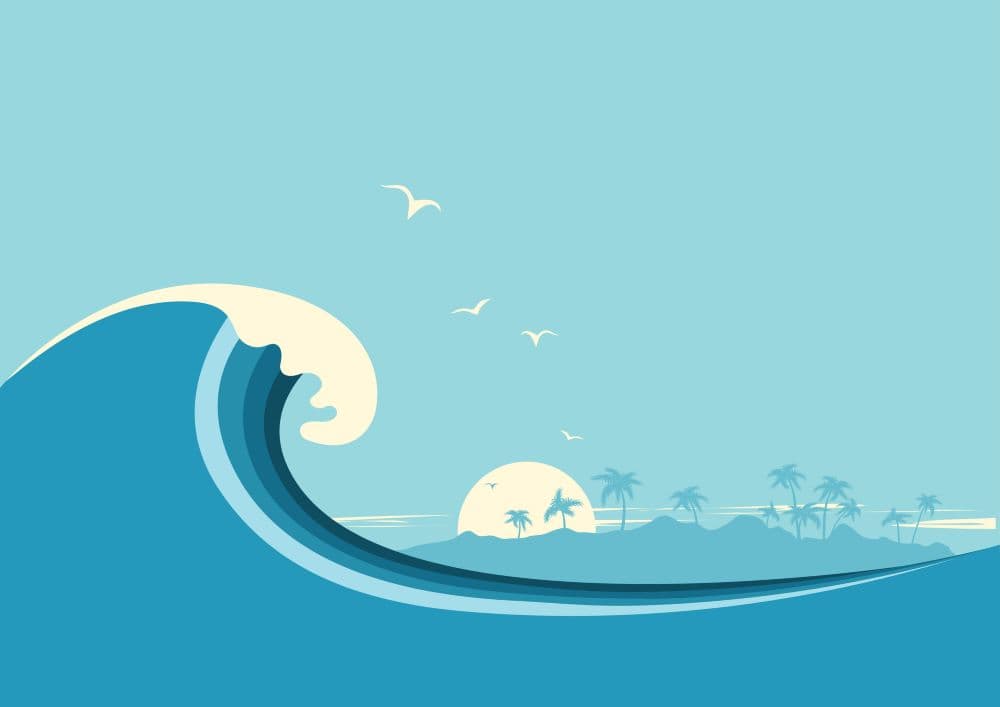 Photo illustration of ocean wave.