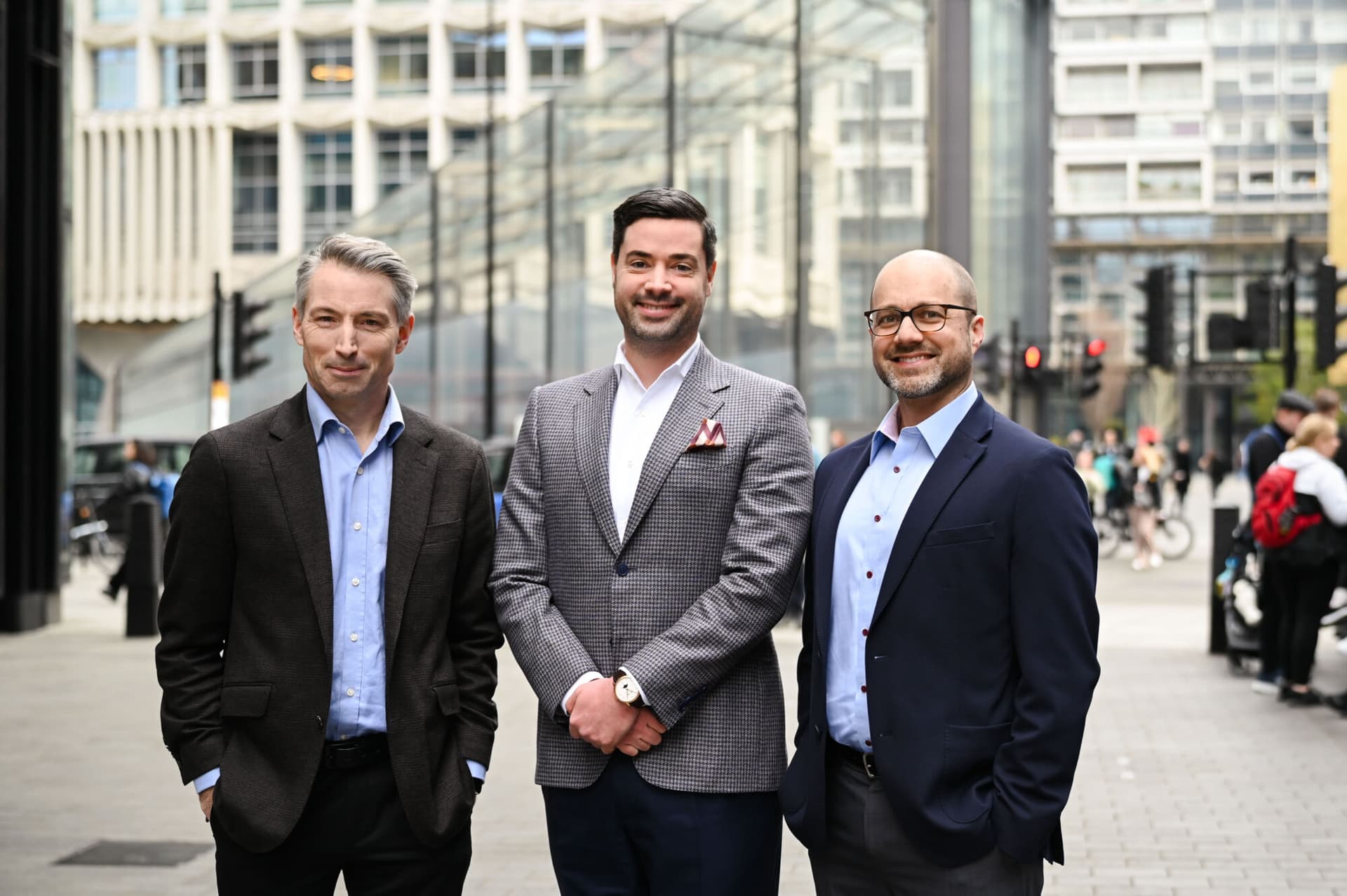 Photo of SV Health Investors' Dementia Discovery Fund team (L-R): Laurence Barker, Christian Jung and Jonathan Behr