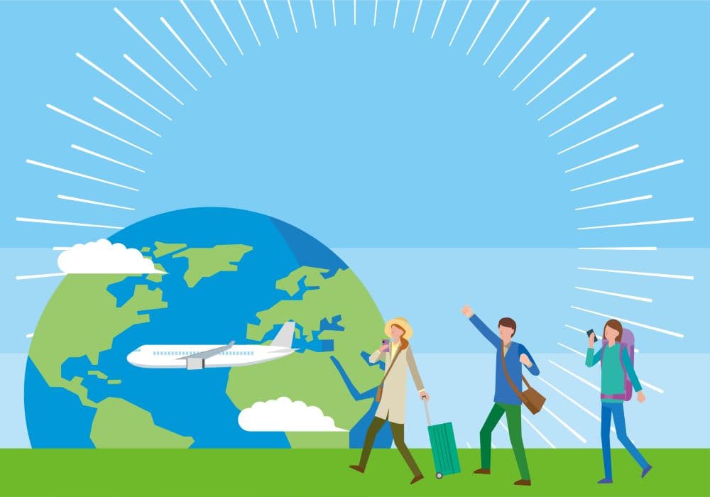 Photo illustrating concept of overseas travel.