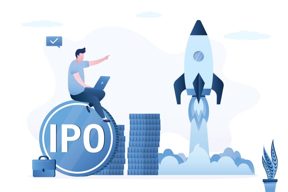 IPO concept illustration.