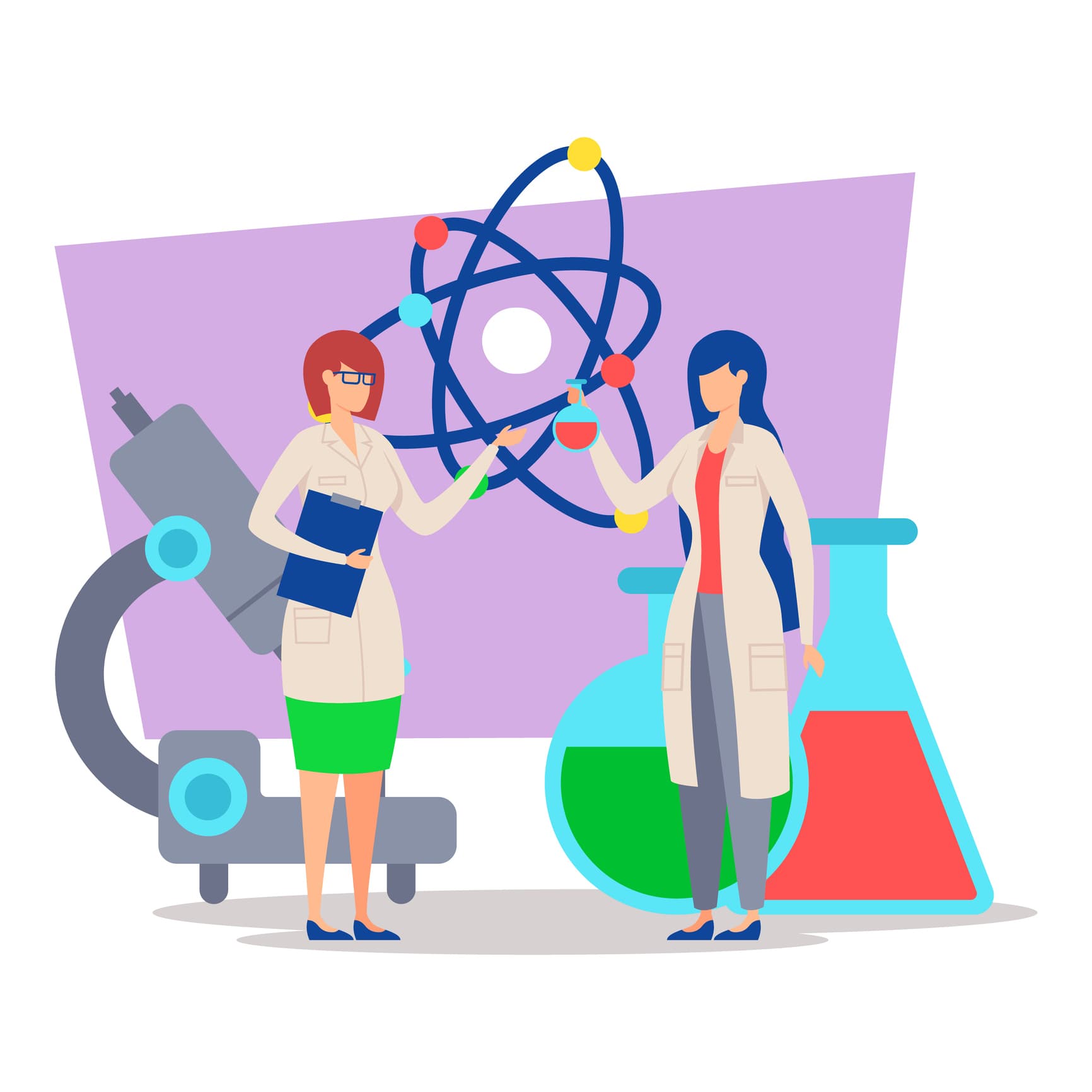 Illustration of concept of scientific advancement.