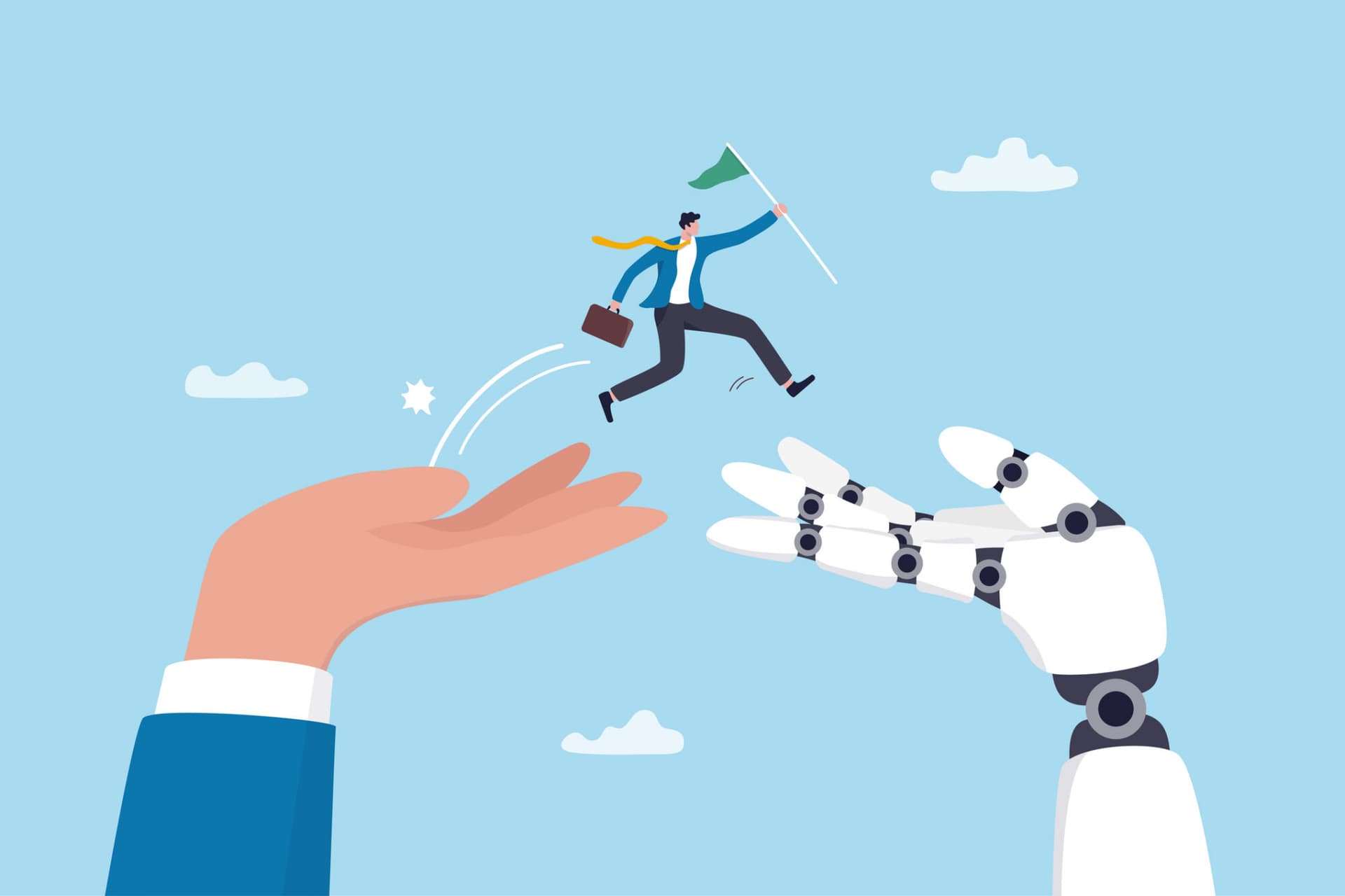 Illustration of the concept of adopting AI.