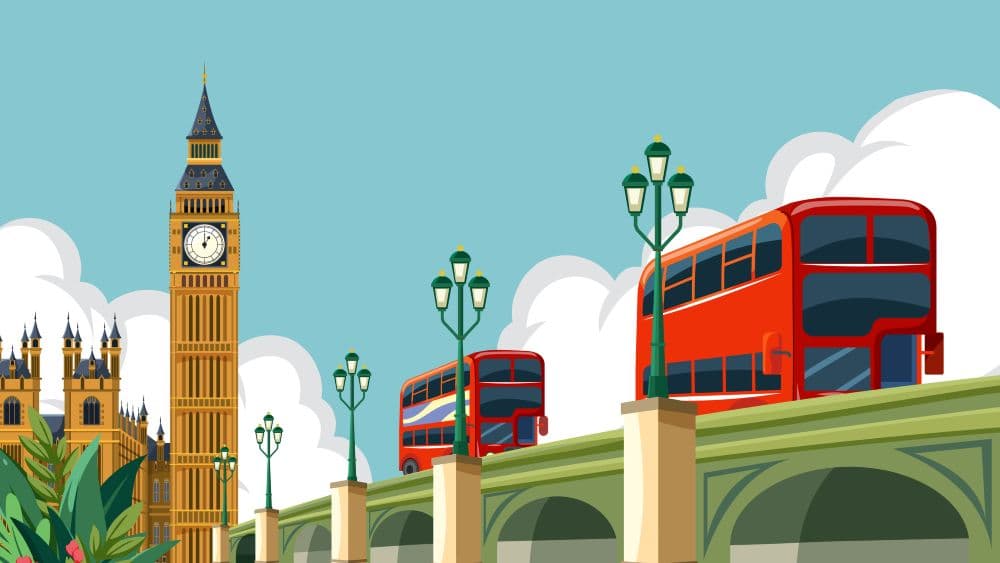 Illustration of London, England.